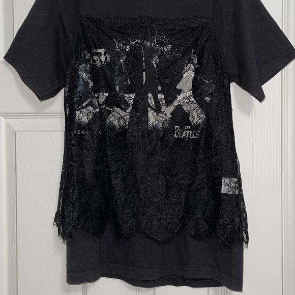 LF Furst Kind Graphic T-shirt Lace Overlay - The Beatles - Picture 2 of 9